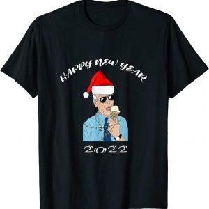 Happy New Year 2022 Biden Wears Dark Glasses, Eats Ice Cream Unisex Shirt