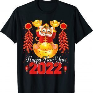 Happy New Year 2022 Cute Lunar New Year Chinese Tiger Year T-Shirt