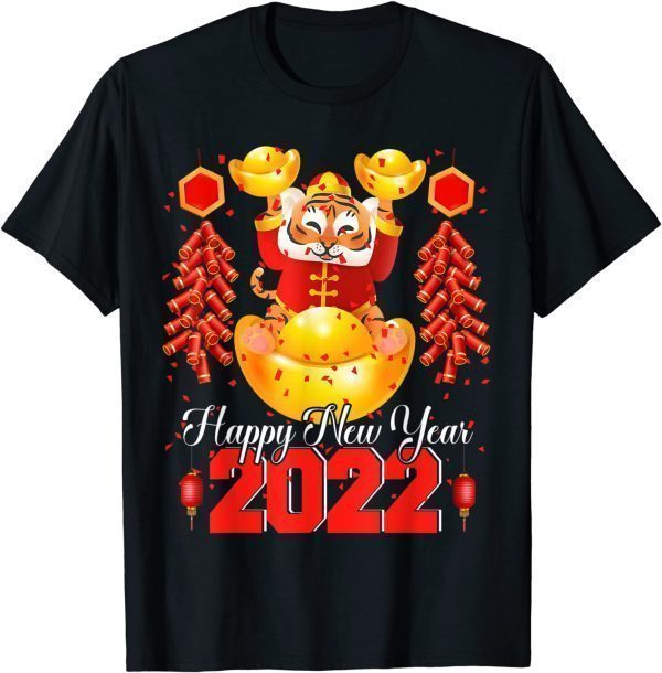 Happy New Year 2022 Cute Lunar New Year Chinese Tiger Year T-Shirt