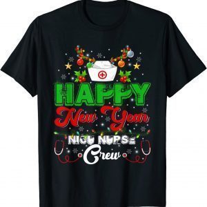 Happy New Year NICU Nurse Crew Reindeer Nurse Christmas Day 2022 Shirt