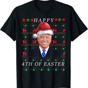 Happy Santa Joe Biden 4th Of July Day Christmas American Gift Shirt