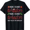 Here Comes Sleigh Right Down My Driveway Red Plaid Christmas Official Shirt