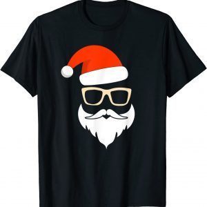 Hipster Christmas Believe Santa Hat Hipster Santa Classic Shirt