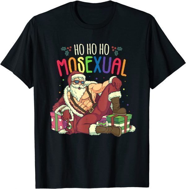 Ho Ho Ho Mosexual Gay Santa LGBT Pun Gay Pride Christmas Gift Shirt