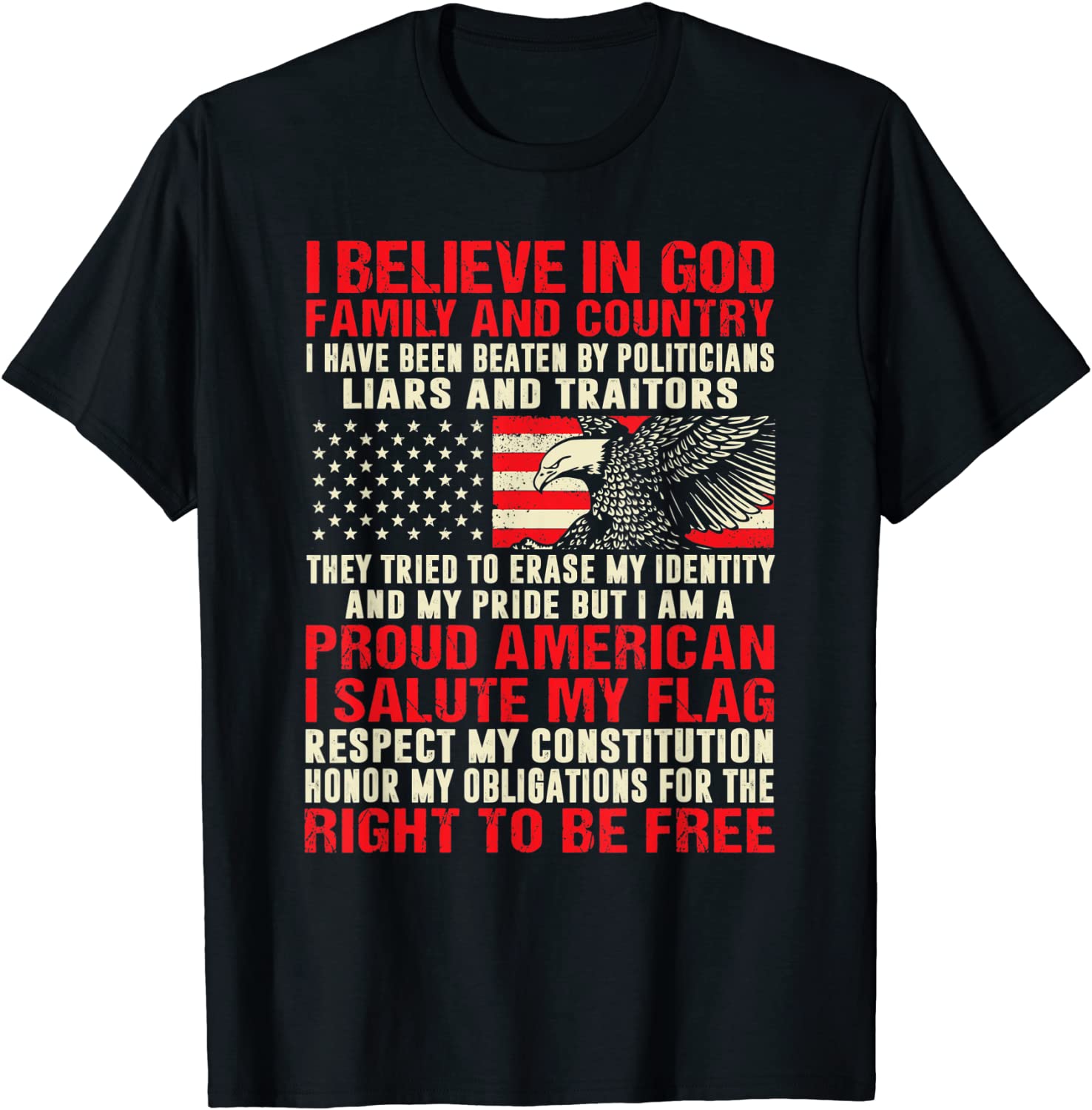 I Believe In God Family Country Proud American Flag 2022 Shirt