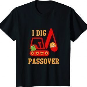I Dig Passover Excavator Construction Pesach Matzah Frogs Classic Shirt