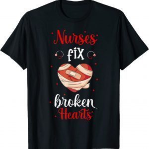 I Love Nurse Valentine Day Fix Broken Heart 2022 Shirt