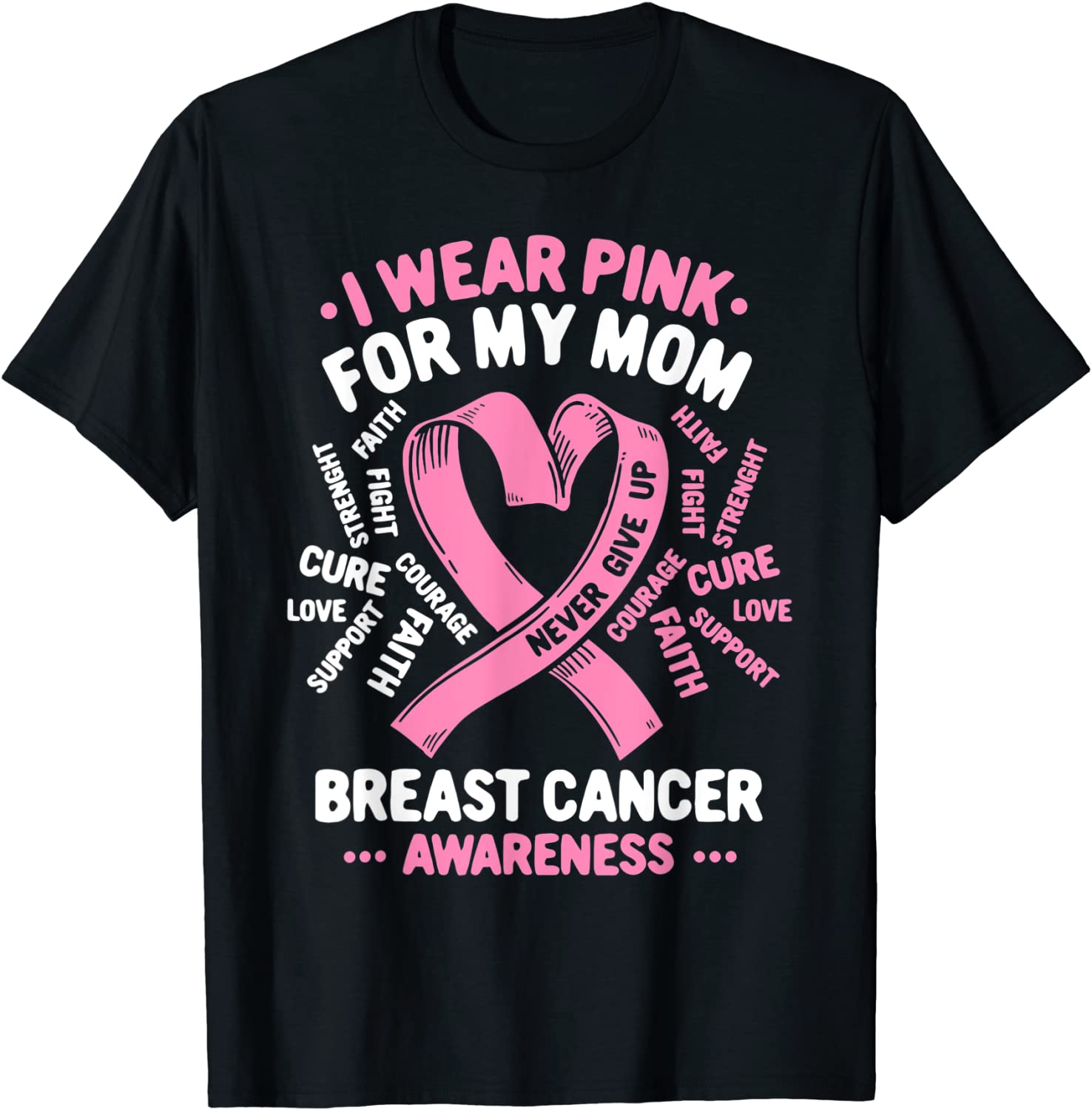 I Wear Pink For My Mom Breast Cancer Awareness Classic Shirt