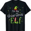 I'm The Great Uncle Elf Xmas Matching Christmas For Family T-Shirt