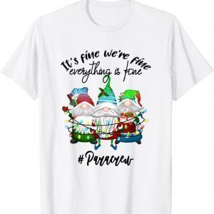 It's Fine We're Fine Everything is Fine Gnome Para Crew 2022 Shirt