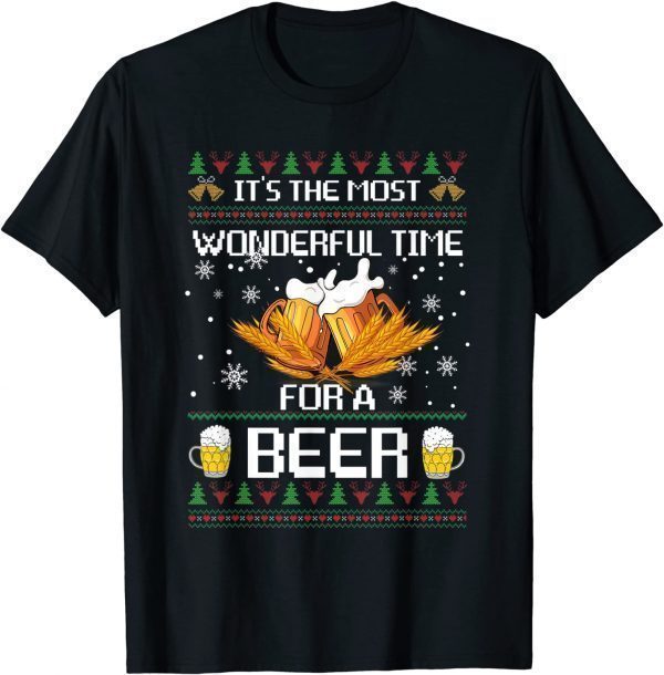 It's The Most Wonderful Time For A Beer Christmas Ugly 2022 Shirt