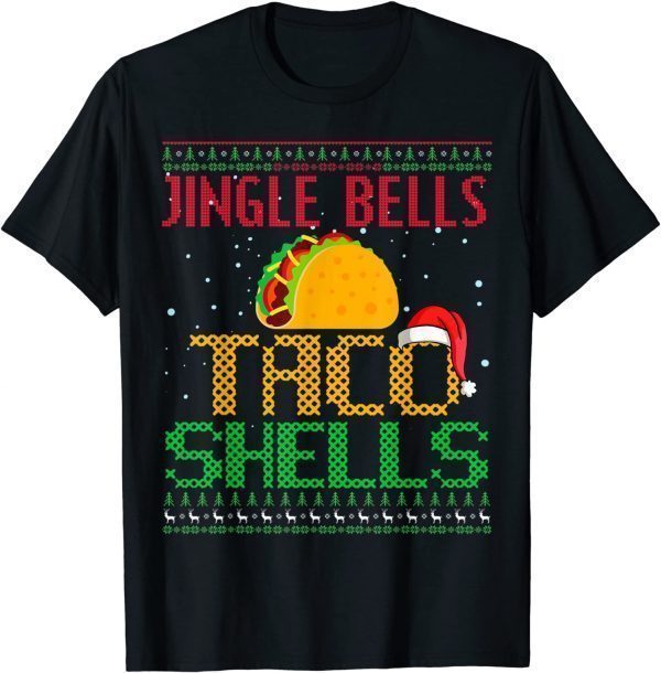 Jingle Bell Taco Shells Ugly Christmas Mexican Unisex Shirt