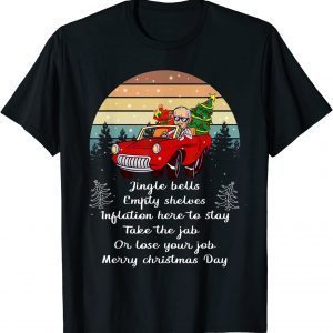 Jingle Joe Biden Funny Santa Trump Ugly Christmas Limited Shirt
