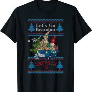 Jingle Joe Biden Santa Impeach 46 Go Brandon USA Ugly Christmas Classic Shirt