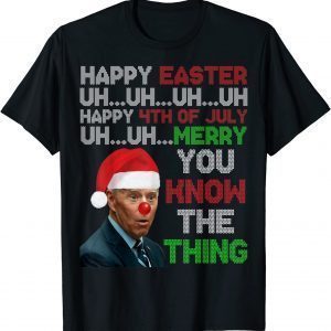 Joe Biden Clown Happy Easter Ugly Christmas Sweater T-Shirt