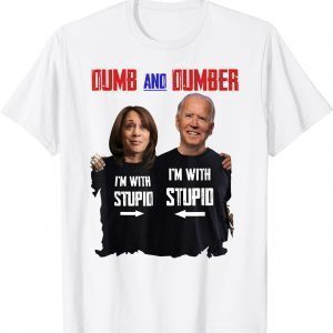 Joe Biden I'm With Stupid Kamala Harris Anti Biden 2022 Shirt