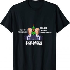 Joe Biden Santa Confused 4th Easter Thanksgiving Classic Shirt