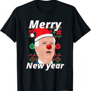 Joe Biden Ugly Christmas Sweater Merry Happy New Year Classic Shirt