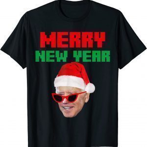 Joe Biden Ugly Christmas Sweater Merry New Year T-Shirt