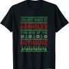 Jolliest-Bunch Of Assholes This Side-Nuthouse Ugly Christmas T-Shirt