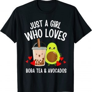 Just A Girl Who Loves Boba Tea Cute Kawaii Bubble 2022 Shirt