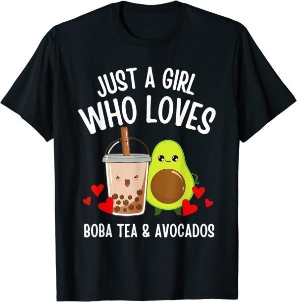 Just A Girl Who Loves Boba Tea Cute Kawaii Bubble 2022 Shirt