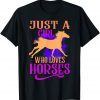 Just A Girl Who Loves Horses Cute Horse Classic Shirt