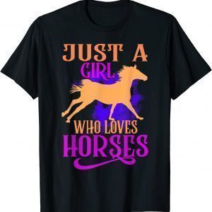 Just A Girl Who Loves Horses Cute Horse Classic Shirt