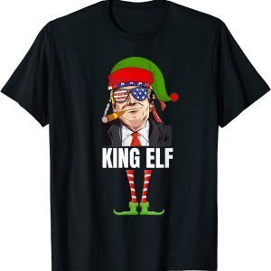 King Elf Trump Drinking Christmas Pajama Matching Classic Shirt