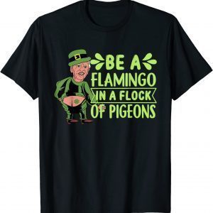 Leprechaun Biden Be A Flamingo In A Flock Of Pigeons T-Shirt