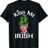 Leprechaun Joe Biden Kiss Me I'm Irish President T-Shirt