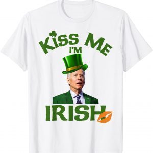 Leprechaun Joe Biden Kiss Me I'm Irish Classic Shirt