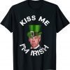 Leprechaun Joe Biden Kiss Me I'm Pretending To Be Irish Unisex Shirt