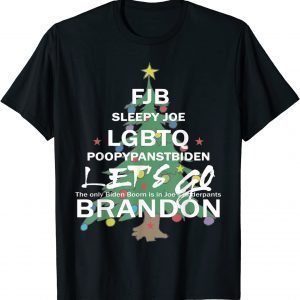 Let's Get Biden To Quit and Lets Go Xiden Christmas Tree 2022 Shirt