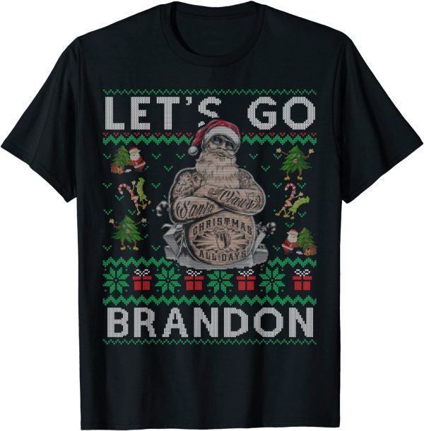 Let's Go Brandon Impeach 46 Anti Biden Ugly Christmas Classic Shirt