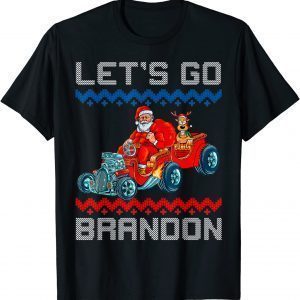 Let's Go Brandon Santa Reindeer Ugly Christmas Sweater 2022 Shirt