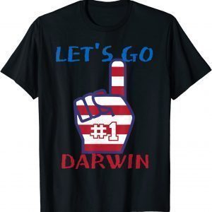 Let's Go Darwin Liberal Number Finger Stripe Limited Shirt