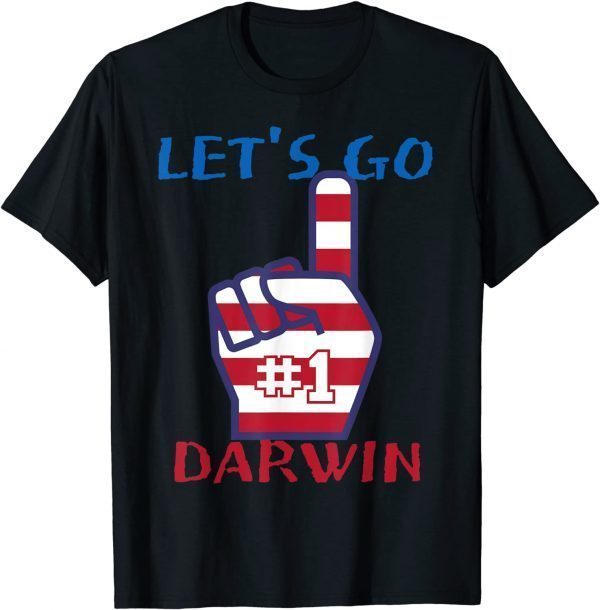 Let's Go Darwin Liberal Number Finger Stripe Limited Shirt