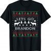 Let's go Branson Lets Go Brandon Christmas White Reindeer Classic Shirt