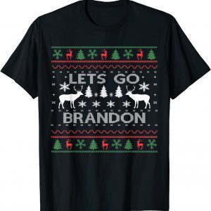 Let's go Branson Lets Go Brandon Christmas White Reindeer Classic Shirt