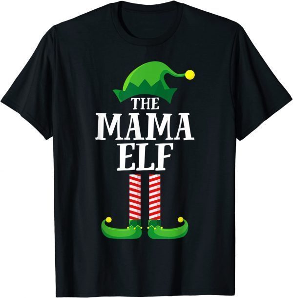 Mama Elf Matching Family Group Christmas Party Pajama Gift Shirt