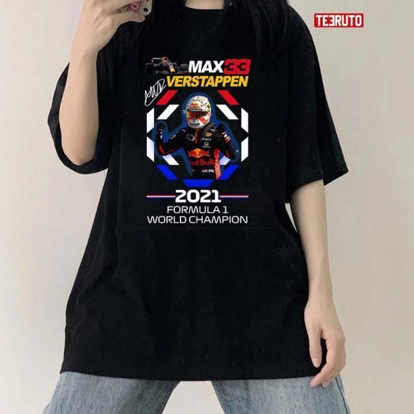 Max Verstappen 2021 Formula 1 World Champion official Shirt