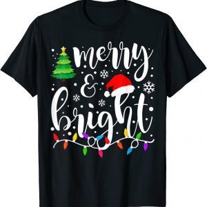 Merry And Bright Christmas Lights Family Christmas 2022 Shirt