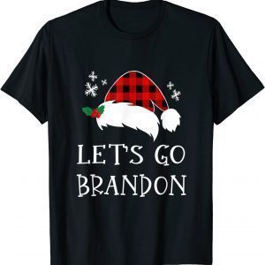 Merry Christmas Let's go Branson Brandon Red Plaid Santa Hat Classic Shirt