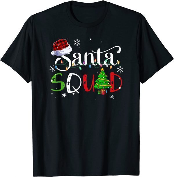 Merry Christmas Light Santa Squad Family Matching Pajama Classic Shirt