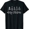 Merry Christmas Tree Heart Doodle Drawing Christmas Costume 2022 Shirt