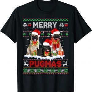 Merry Pugmas Christmas Ugly Sweater Pug Lover Family Pajama Gift Shirt