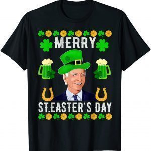 Merry St.4th Of Easter Biden Leprechaun Hat Patricks 2022 Shirt