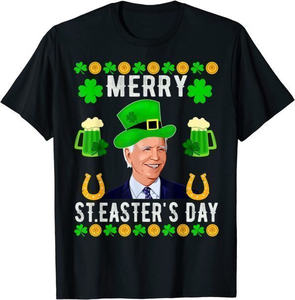 Merry St.4th Of Easter Biden Leprechaun Hat Patricks 2022 Shirt