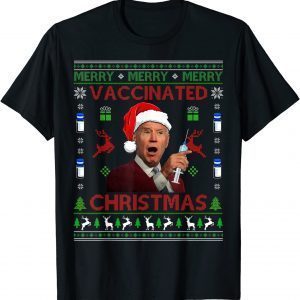 Merry Vaccinated Christmas Joe Biden Vaccine Sweater Gift T-Shirt